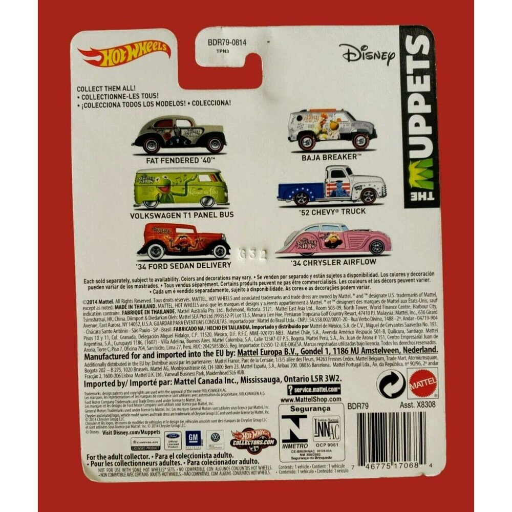 2014 Hot Wheels Pop Culture: The Muppets VOLKSWAGEN T1 PANEL BUS Lime Green 1:64 - Picture 11 of 14